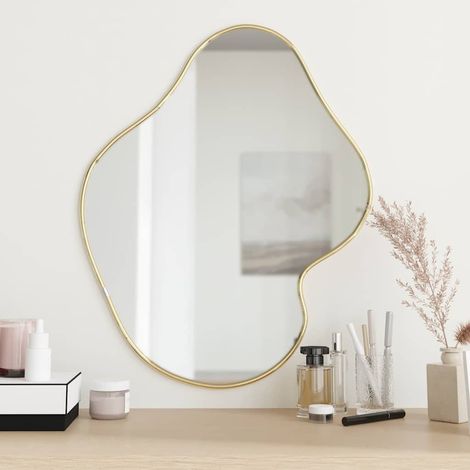vidaXL Wall Mirror Gold 60x50 cm (1/5)