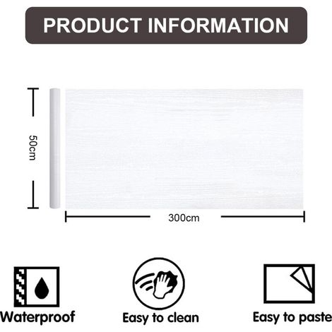 rotolo di carta da parati autoadesiva spessa e facile da applicare per camere da letto, armadi e soggiorni, 50 x 300 cm/ (1/3)