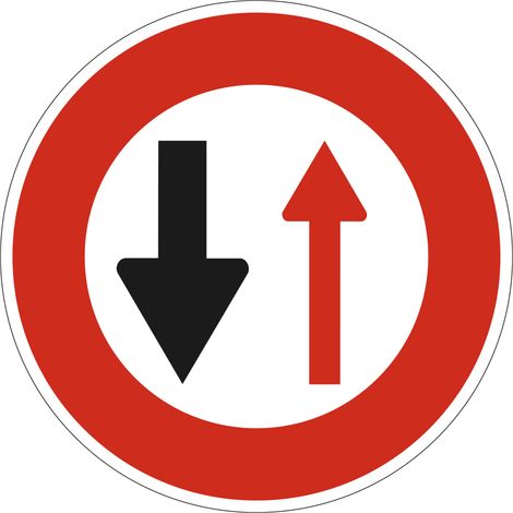 Panneau Cédez le Passage à la Circulation Venant en Sens Inverse B15 – 450 mm – Signalisation Ronde Sécurité Routière – Modèle Bretagne – Aluminium Rétro-réfléchissant NF (1/3)