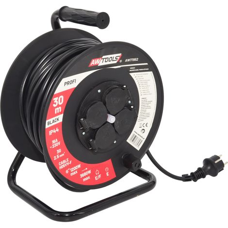 Awtools przedłużacz bęben plastik profi  20m 3x2,5mm 16a / 3680w / ip44 (1/5)