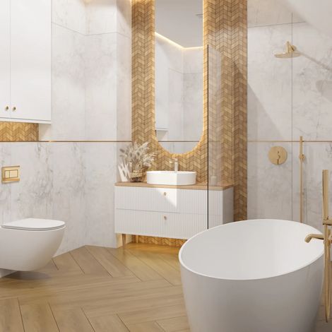Ilcom mosaico in gres su rete per bagno e cucina R9 17.2cm x 29.8cm - Walnut mini chevron (1/4)