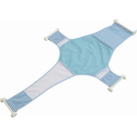 Siège de bain pour nouveau-né avec filet de protection, matelas de bain flottant en forme de croix et coussin de bain antidérapant réglable pour bébé (1/2)