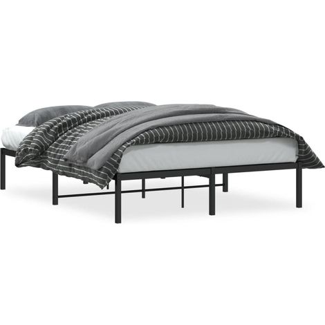 Maison Exclusive - Bettgestell Metall Schwarz 140x200 cm