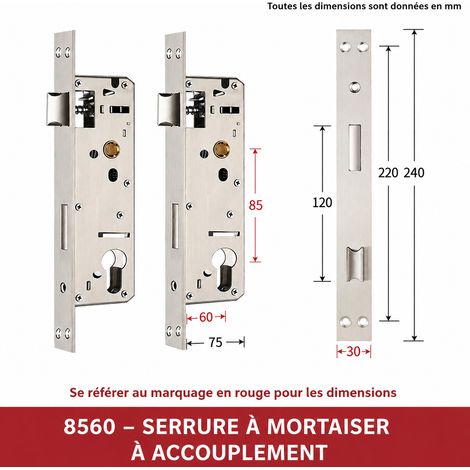 Serrure de portail de jardin 8560 à tringlerie, bronze antique 8560 1,5 kg – Livraison gratuite