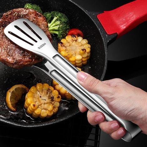 Pinces à citrouille en Acier Inoxydable, pour diligence de Viande, Steak, pour Service Alimentaire, Long BBQ, Ustensiles de Cuisine (1/4)