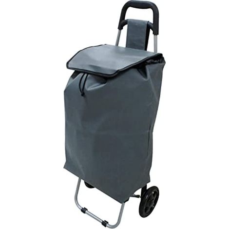 Chariot de Courses avec 2 Roues Plastique Bleu Foncé 91 x 35 x 29 cm