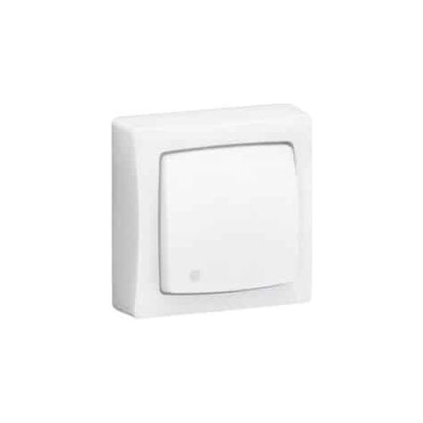 Interrupteur va-et-vient ou poussoir lumineux en saillie complet Blanc LEGRAND - Transformeur 3-en-1, automatique, avec bornes, modèle 086017L (1/3)