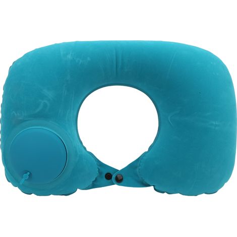 Protection de nuque gonflable souple en forme de U, adaptée aux voitures, aux bureaux et aux avions (vert menthe). (1/5)