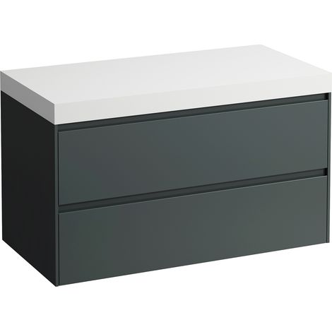 LAUFEN LANI encimera de lavabo blanco mate incl. mueble bajo (1/3)