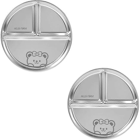 2 pièces Assiette compartimentée pour plats occidentaux, pâtes, salade, barbecue, B-- (1/5)