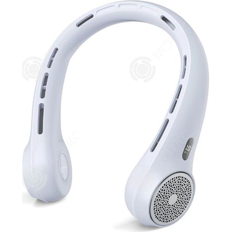 HONORNIC - Ventilateur de cou sans fil 5W 4000mAh 5600 tr/min 3 vitesses réglables avec affichage numérique
