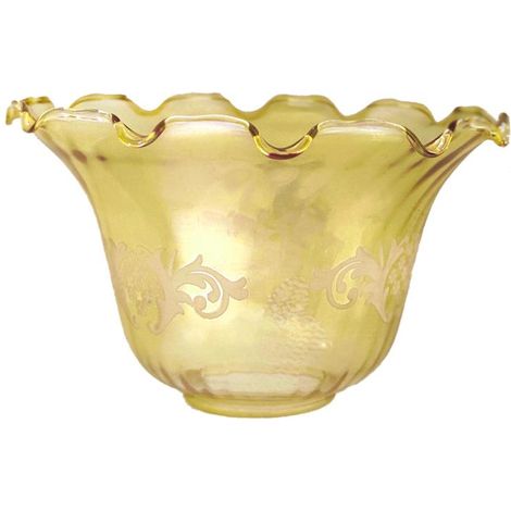 Lampenschirm aus Glas GRANADA AMBER 10x17cm Mund von 5cm (1/2)