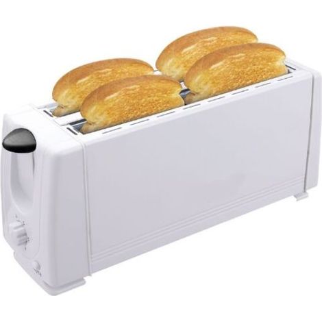 1 grille-pain, 6 niveaux de brunissage, poêle extra large 3,8 cm, fonction réchauffage, mode bagel, annulation instantanée (1/4)