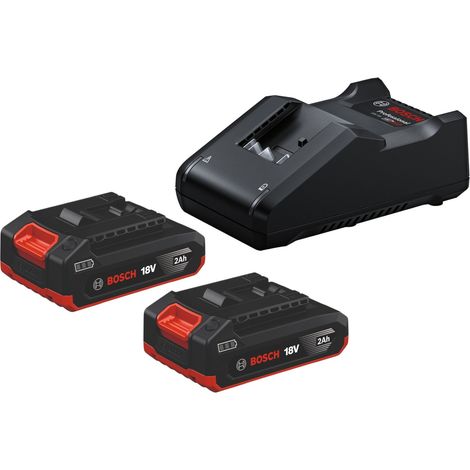 Set iniziale Bosch GAL 18V-40 con caricabatterie 14,4 - 18 V 4 A + 2 batterie GBA 18V-20 da 2,0 Ah agli ioni di litio (1/4)