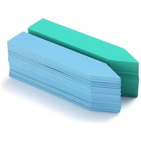 Étiquettes de plantes en plastique imperméables pour pépinière de jardin, différencier facilement les types de plantes, étiquettes de plantes réutilisables (bleu et vert) (1/5)