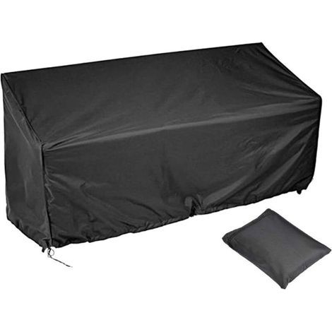 Housse de protection pour banc d'extérieur 162x66x89cm – Imperméable en fibre de polyester – Avec sac de rangement – Fixation nylon (1/4)