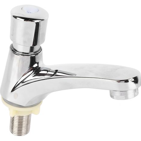 Robinet temporisé en cuivre à fermeture automatique, robinet simple froid pour évier de cuisine domestique et public (1/5)