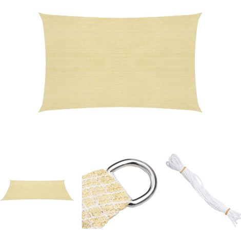 Maison Exclusive -  Sonnensegel 160 g/m² Beige 2x5 m HDPE (1/5)