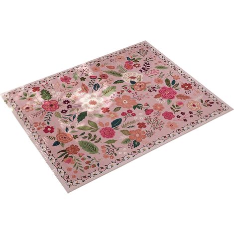 Tapis D'Entrée - Antidérapant - Lavable En Machine - Motif Floral Boho - Faible Épaisseur - Pour Intérieur Porte D'Entrée Cuisine Chambre D'Enfants - 40 x 60 cm (1/5)