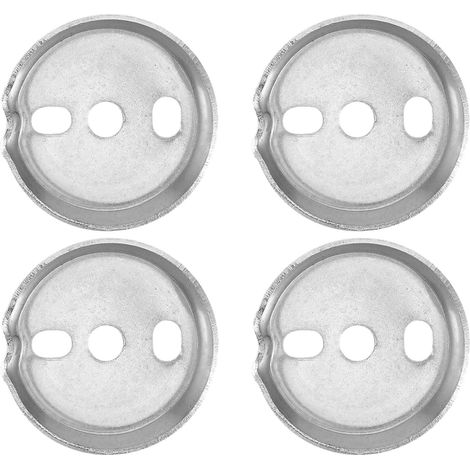 Base de Fixation pour Porte-Serviettes 4 Pièces en Acier Inoxydable  Plaques Rondes Argentées, Résistance à L’humidité, pour Salle de Bain Moderne et Minimaliste (1/5)