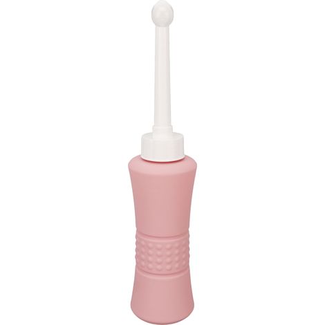 Bouteille de bidet portable 500 ml, multifonctionnelle, pour les soins post-partum, rose, avec sac de rangement pour les voyages et le nettoyage au coude. (1/5)