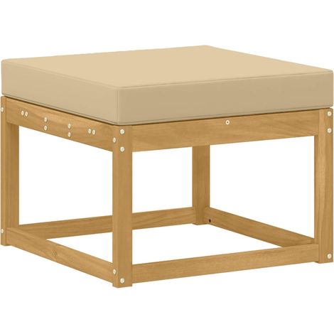 Maison Exclusive - Outdoor Hocker Massivholz Akazie Weiß