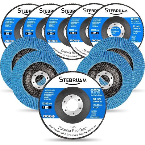 Fächerscheiben 125mm 60er 10 Blau125 MM 10 PCS 60er K&xF6rn (1/5)