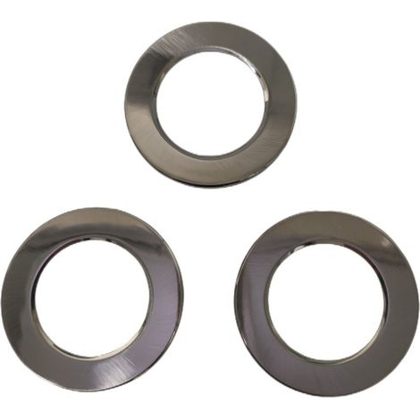 3 Pezzi Coperchi Rotondi Nichel Satinato Per Faretti Led FP8705W