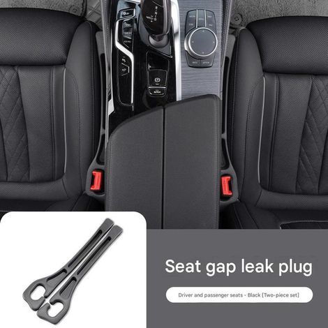 Bouchon espace siège voiture organisateur rangement anti chute remplisseur fente siège auto nouveau modèle accessoire intérieur universel 1 paire Noir (1/5)