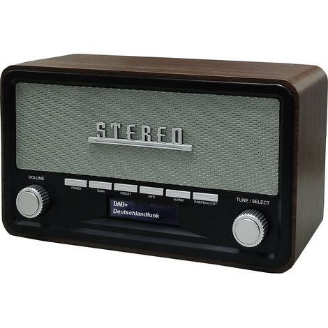 UNIVERSUM DR 350-21 Radio de table DAB+, FM AUX, Bluetooth fonction réveil marron S900072