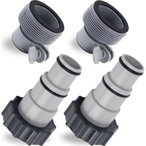 Poolschlauchadapter, 4 Stück, Poolschlauchadapter 32 und 38 mm, Ersatzschlauchadapter für Pumpen, Poolpumpenadapter Typ A und Typ B, für Poolschläuche mit Ø 32 und 38 mm (1/3)
