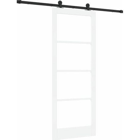 Maison Exclusive - Schiebetür ORKDAL Weiß und Schwarz 83 x 211 cm
