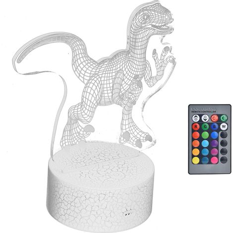 Nachtlicht im 3D-Dinosaurier-Design, 16 Farben, 4 Modi, RGB-Farbe, einstellbares Licht, Touch-Steuerung, mit Fernbedienung (1/5)