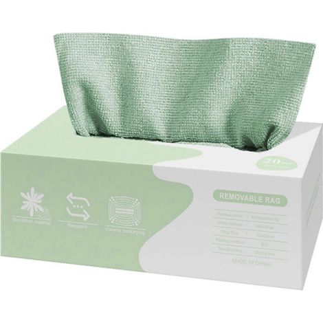 Chiffon en microfibre pour la cuisine - Serviettes de nettoyage réutilisables et multi-usages, séchage rapide, haute absorption d'eau et d'huile pour la maison et la voiture. Vert (1/4)