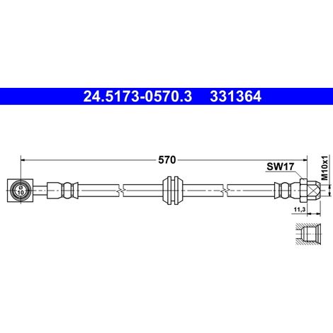 Flexible de frein ATE 24.5173-0570.3 MINI 34 10 6 779 817 34 30 6 794 002