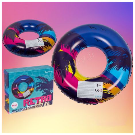 PALMBUOY : Bouée Gonflable Palmier et Sunset Retro 90 cm (1/5)