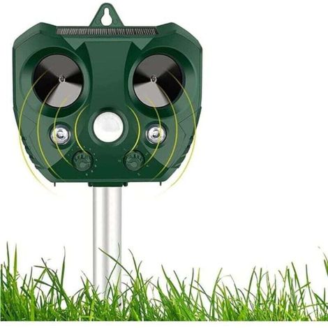 Ultrasonic Cat Repeller, insectifuge solaire à ultrasons, répulsif pour chat, répulsif pour chat pour le jardin, protège le jardin