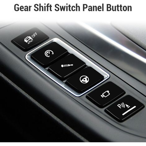 Plaque Bouton Vitesse ABS (6 Pièces) pour BMW M3 F80 / M4 F82 Left Hand Drive - Noir et Design Sportif (1/5)