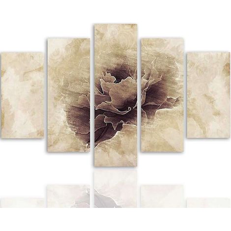 Tableau fleurs grises - 150 x 100 cm (1/5)