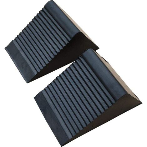 2Pcs Rubber Wedge Blocks Wheel Chock Retainer Car Retainer Friendly