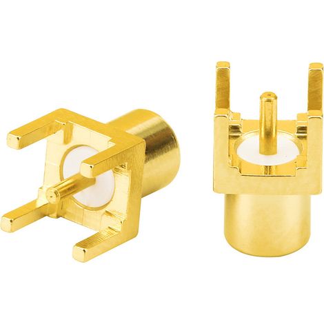 Connecteur RF MCX-KE, support de soudure à quatre broches, connecteur femelle en ligne, trou intérieur, soudage sur circuit imprimé MCX-50KE (1/3)