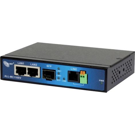 [NEUWERTIG] B-Ware Allnet Modem Bridge Vdsl2 Vectoring Kupfer Po E Netzteil Ethernet Sfp Grau