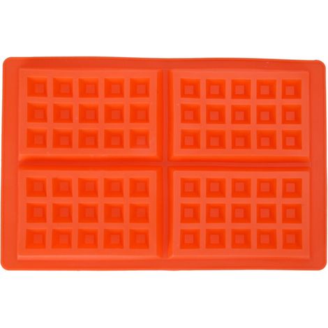 RIZGHWOY 5 Gaufres en Silicone cavité pour le Petit Déjeuner pour le Petit Déjeuner pour la Cuisson Rouge, Environ 7,28 X 0,59 Pouces, carré 11 X 7,24 0,59 Pouces pour la Mousse et les Aliments (1/5)
