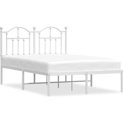 Maison Exclusive - Giroletto con Testiera in Metallo Bianco 120x200 cm (1/5)
