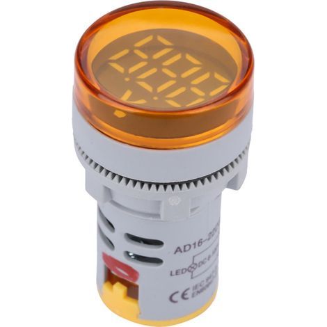 LED-Voltmeter, Lichtsignal, Digitalanzeige, Gleichspannungsanzeige, Rundlampentester (Gelb) (1/5)