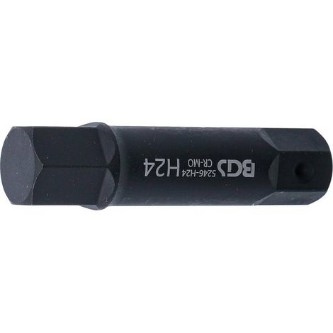 Embout 100 mm - Six Pans Intérieurs 24 mm, D.22 mm - Précision et Robustesse - Acier, Pro - D-Work (1/5)