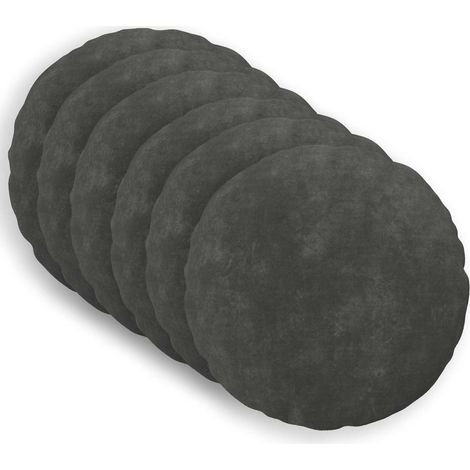 vidaXL Housse de coussin 6 pc HEERLEN Anthracite Diam. 50 cm (1/5)