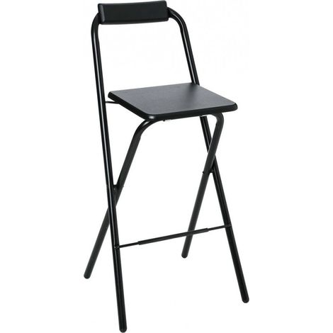 Chaise de bar pliable - Noir - Louna - Livraison gratuite (1/5)