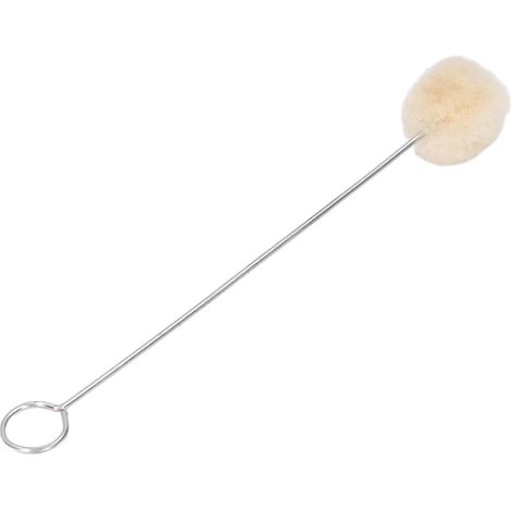 Lot de 20 brosses en laine pour teinture et polissage du cuir, avec manche en métal, pour projets de loisirs créatifs. (1/5)