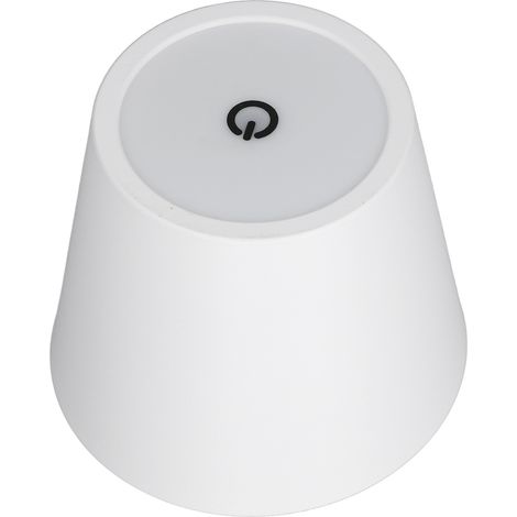 Lampe bouteille LED, 3 températures de couleur, intensité variable, batterie 1500 mAh, sans fil, rechargeable, tactile, idéale pour la chambre (blanche). (1/5)